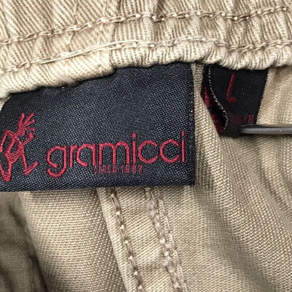 NWT GRAMICCI Vintage G Jogger Pant Men L (32x32) Khaki Tan Drawstring Hike Climb - Picture 11 of 16